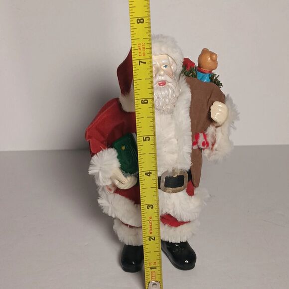 Vintage Santa Claus Paper Mache & Resin Figurine Decore Book Boy of Toys 7.5" - Picture 5 of 13